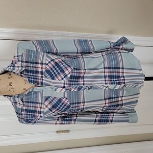 Daytrip plaid button down long sleeve shirt EUC